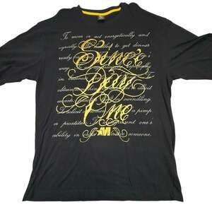 Vintage Mecca USA Since Day One Graphic T-Shirt Black Gold Men's 4X